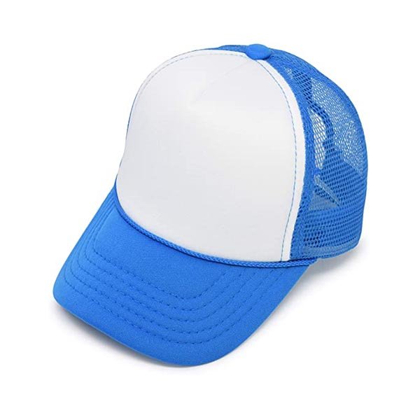 הדפסה על כובע רשת כחול