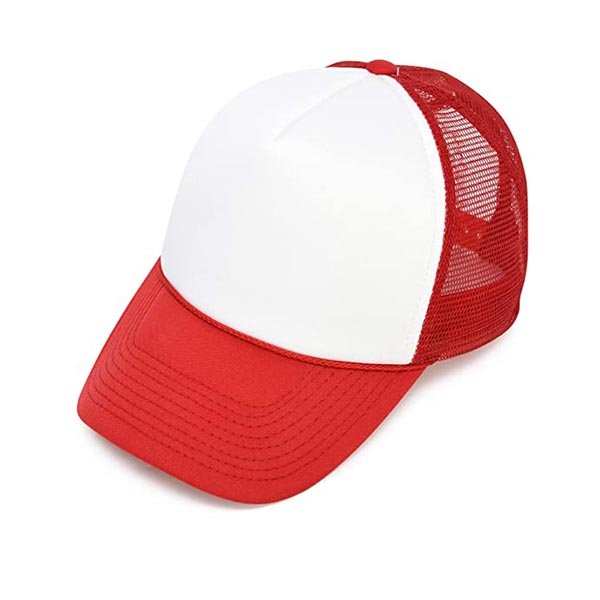 הדפסה על כובע רשת אדום